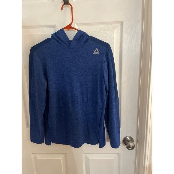 Reebok Boys 24/7 Jersey Hoodie Size L (12-14) Blue - Picture 1 of 5